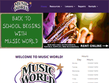 Tablet Screenshot of musicworldstores.com